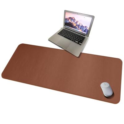 China Leather 100x50cm Desk Pads Faux Leather Laptop Mat, Perfect Desk Mate for the Office and Home, Rectangular, Large (Brown) for sale