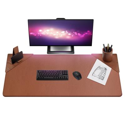 China Leather Desk Mat Accessories 120x50cm for Desk Protector Extended Mouse Pad for Office/Home with Pen Holder and Cell Phone Holder for sale