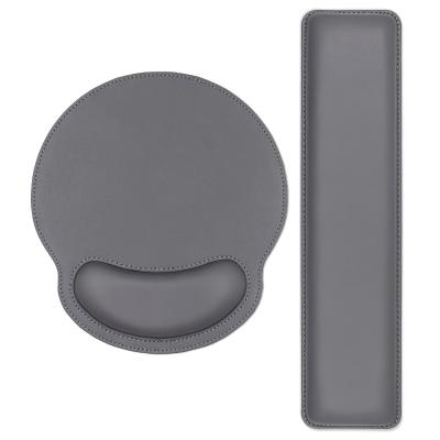 China PU Leather Mouse Pad Wrist Support and Keyboard Wrist Rest Leather Memory Foam Set for Computer, Laptop, Mac, Gaming and Office for sale