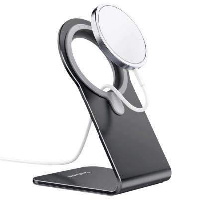 China Adjustable Aluminum Magsafing Accessories Compatible with iPhone 13 12 Magnetic Metal Phone Holder Safe Wireless Charging Magsaf Desk Stand for sale