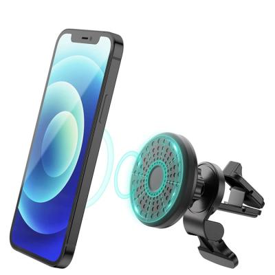 China Universal Competitive Price Adjustable Magsafing Magnetic Car Cell Phone Mount Holder Dash Air Vent Magnetic Car Phone Holder for sale