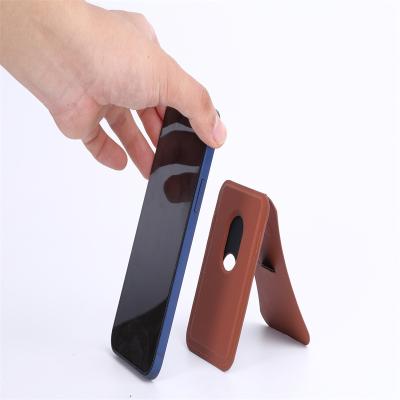 China magsafing magnetic card compatible leather magsafing flexible universal adjustable wallet phone holder all phone for sale