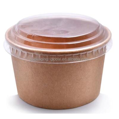 China Food Packaging Factory Disposable 500ml Soup Kraft Paper Pasta Take Out Bowl for sale