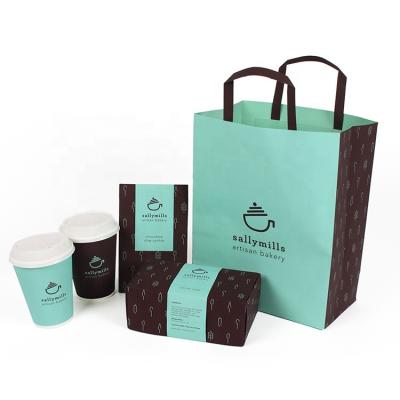 China Recyclable Customize Brown Kraft Paper Bag With Twisted Twine Handle 120 Gsm For Food Packaging for sale