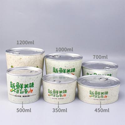 China Cheap Food Lunch Box Greaseproof Round Tamper Evident Disposable Paper Food Container for sale