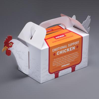 China Disposable Customized Fried Chicken Box French Fries Box Disposable Snack Pack Box for sale