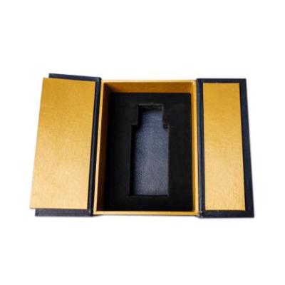 China Handmade Unique Design Printed Logo Double Door Cosmetic Perfume Packaging Gift Box for sale