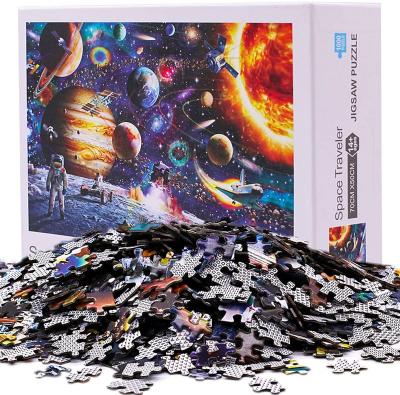 China Custom Cartoon Toy Wholesale Personalized Outer Space Cardboard Paper Jigsaw Printing Jigsaw Puzzle for sale