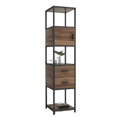 China DISMANDED Wholesale Metal Bookshelf Display Cabinet Bookshelf Display Bookcase With Drawers for sale