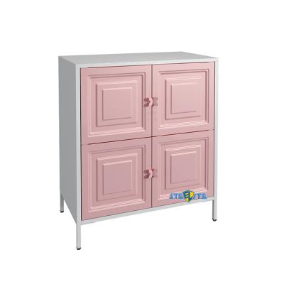 China Modern Kids Clothes Store Toy Storage Cabinet Door Plastic Colorful Home Children's Cabinet for sale