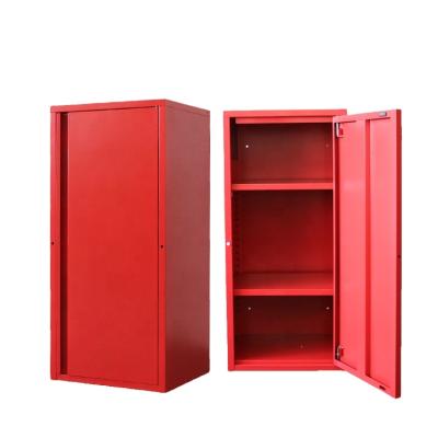 China Dismantled Metal Single Door Cabinet Closet, Home Office Storage Locker for Living Room Bedroom, Red for sale