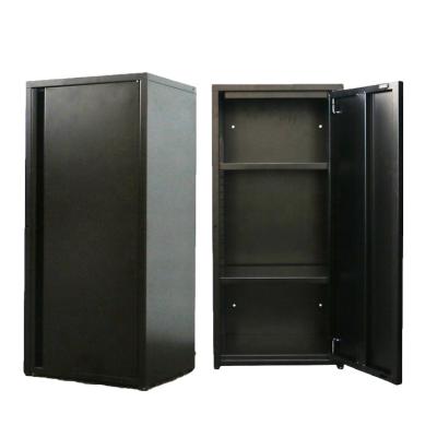 China Dismantled Metal Single Door Cabinet Closet, Home Office Storage Locker for Living Room Bedroom, Black for sale