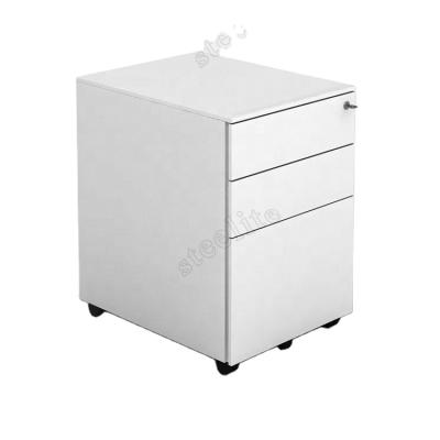 China Kd modern office furniture structure cheap metal pedestal mobile filing cabinet with 3 drawer for sale