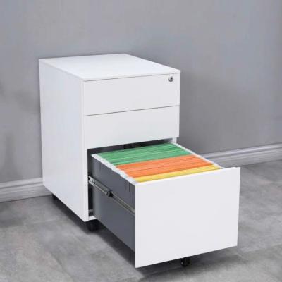 China Modern office equipment for A4 mobile filing cabinet 3 drawer pedestal cupboard for sale