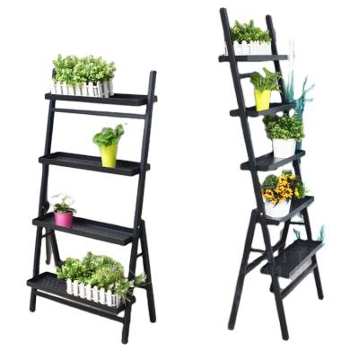 China Modern Metal Ladder Shelf Flower Storage Free Standing Shelf For Sale for sale