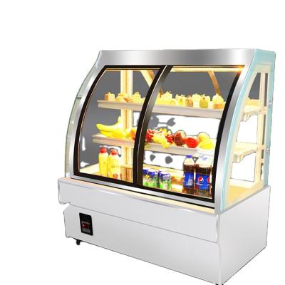 China Luxury USA Single-temperature Adjust Refrigerated Hot Selling Cake Showcase With Led Lighting for sale