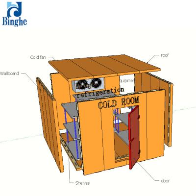 China Hotels Cold Storage Low Temperature Cold Storage Room For Fish Meat And Vegetable , Ice Shop Cold Storage Unit for sale