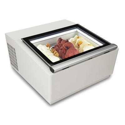 China Single-temperature low price mini gelato freezer ice cream desktop display cabinet for sale for sale