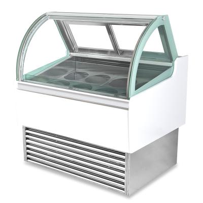 China Electric Single-temperature Gelato Refrigerator Food Cake Ice Cream Display Freezer Cabinet for sale