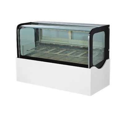 China Single-Temperature Ice Cream Display Cabinet Commercial Horizontal Popsicle Table for sale