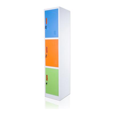 China Luoyang Armario De Acero Single 3 Door Clothes Steel Locker (Size) Cheap Price Adjustable 3 Door Locker for sale