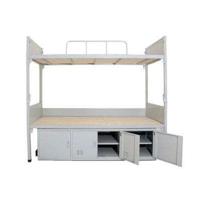 China Modern Metal Bunk Beds Double Bunk Metal Frame Beds Metal Bunk Beds With Drawers For School Apartment for sale