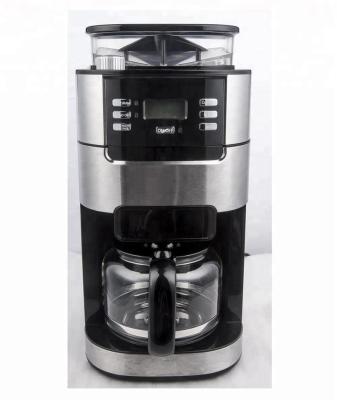 China Household 12 Cup Burr Grind and Brew Coffee Maker Machine for sale