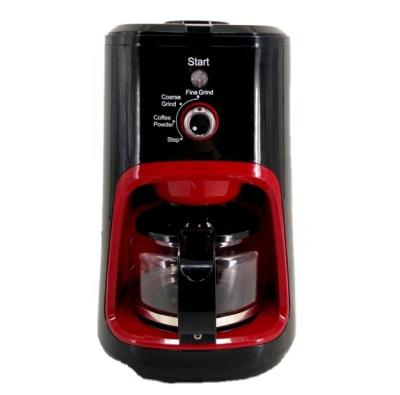 China Household High Power Compact 600ML Efficient Automatic Grind and Brew Coffee Maker 2 in 1 Drip Coffee Grind Coffee Bean for sale