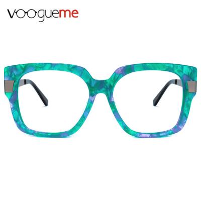 China Opotical Fashionable Oversize Eye Square Quality Acetate Quality Girls Eyewear Fashion Voogueme Glass Frames for sale