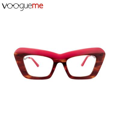 China Fancy Designer Acetate Optical Frames 2021 Fashion Ready Muti Fashionable Women's Voogueme Eyewear Eyewear for sale