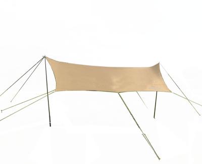 China Straight Bracing Type Lightweight Waterproof Camping Tarp For Ground Camp for sale