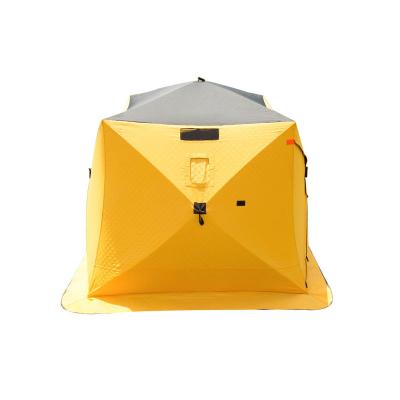 China Extended Type Quality Guarantee 3-4 Person Winter Insulated Ice Fishing Tent For Camping for sale