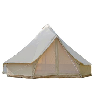 China Straight Bracing Type China Luxury Outdoor 5m Cotton Canvas Waterproof Bell Tent for sale