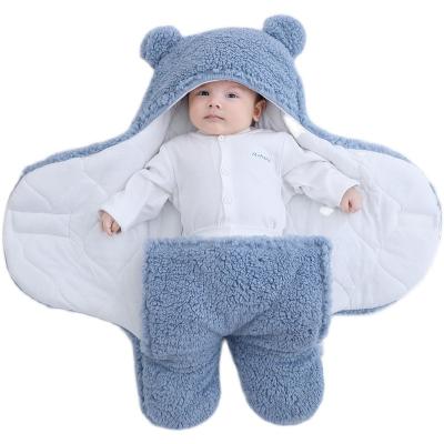 China Autumn plush infant turnout and delivery room winter thickened wrap clothes newborn baby blanket for sale