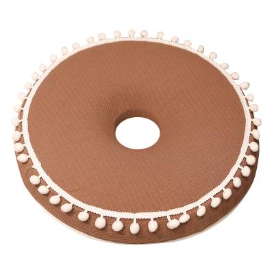 China Elastic Yarn Knitting Chair Material Independent Resilient Cushion Cotton Memory Liner Donut Cushion Circular Floor Cushion Breathable for sale