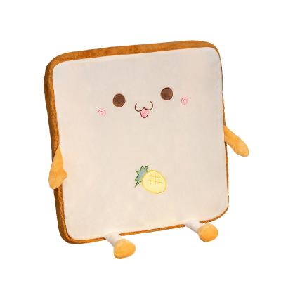 China Super Soft Crystal Sponge Cute Passionate Toast Tile Cushion Plush Cushion Office Seat Chair Toast Cloth Passionate Seat for sale