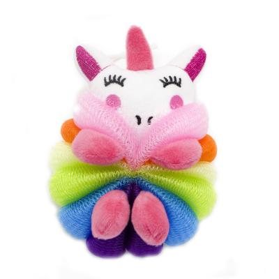 China Bath Toy Animal Bath Ball Skin Care Fruit Cartoon Mesh Shower Sponge For Baby for sale