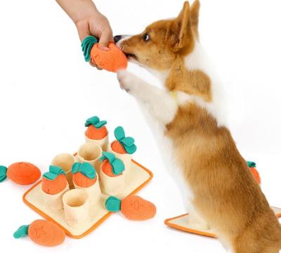 China Viable Radish Pulling Game IQ Puzzle Dog Toy Slow Food Slow Food Training Game Smell Pet Toy Supplies for sale