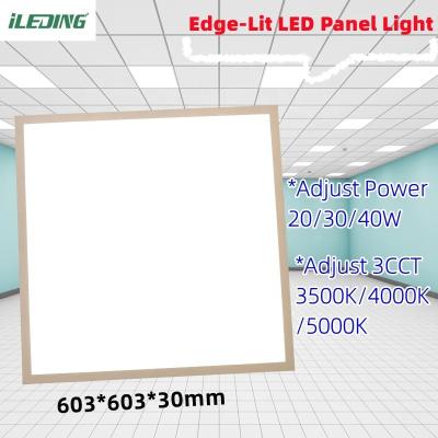 China 5- Ajustar 3 CCT 20W 30W 40W LED Edge-Lit Mount Fixture Dimmable Ceiling Flat LED Panel Light à venda