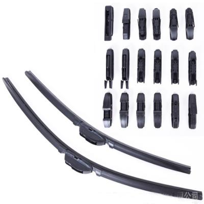 China Natural Rubber Flat Wiper Blade With Fit Universal Beam Wiper Blade Structure Hook Arm Flat Wiper Blade for sale