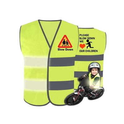 China CUSTOM high visibility unisex kids with reflective markings safety vests with reflective markings for sale