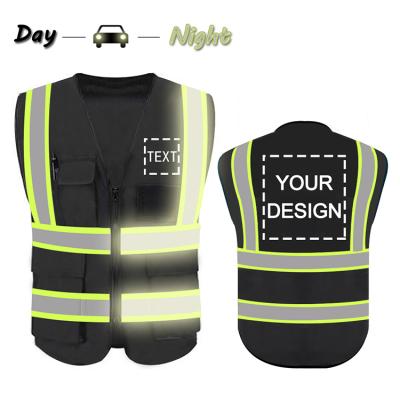 China Custom Safety Reflect Multi Pocket Vest Reflective Safety Vest With Custom Reflect Logo Multi Pocket Vest for sale