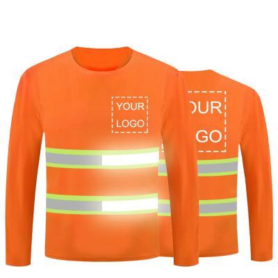 China High Quality Reflective Workwear Long Sleeve Safety T-Shirt Men With Reflective Safety for sale