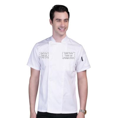 China Chef Uniform Personalized Customized Chef Jacket Hotel Kitchen Restaurant Seleeve Short Coat for sale