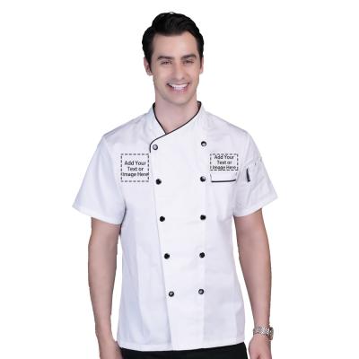 China Retaurant Chef Jacket Personalized Customized Chef Jacket Personalized Customized Coat Hotel Kitchen Restaurant Short Sleeve Chef Coat for sale