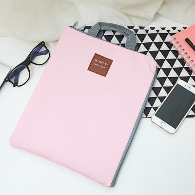 China Canvas Zipper Multi-Function Multi-Layer Folder A4 Bag Portable iPad Computer Bag Mobile Phone Briefcase SN009 for sale