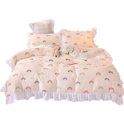 China 2021 Hot INS Sales Fashion Cartoon 3pcs Cotton Quilt Cover HH028 for sale