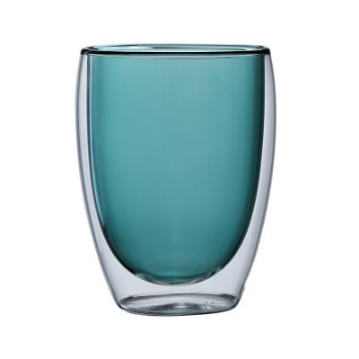 China 2021 INS Hot Sales Fashion Thermal Insulation Double Glass Cup KS024 for sale