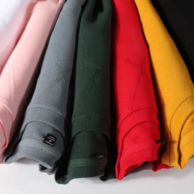 China Solid Color Sustainable Unisex Country Long Sleeve 340gsm Loose Collar Sweatshirts for sale