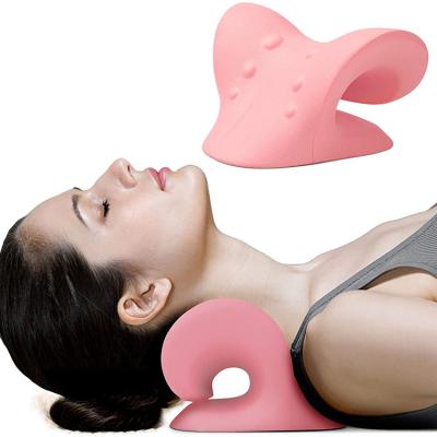 China Anti-Static Massage Pain Relief Dropshipping Shoulder Neck Relaxer Spine Alignment Neck Chiropractic Sleep Pillow Neck Stretcher for sale